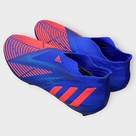 Adidas Predator Edge + Soft Ground Blue Soccer Cleats HO2916 Mens size 10.5 New - Picture 6 of 10